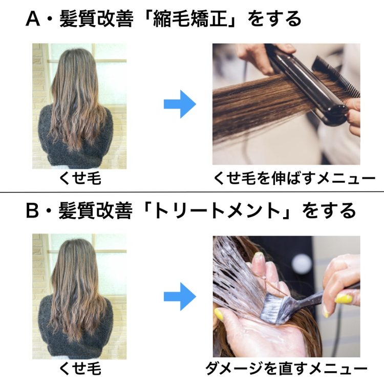 髪質改善トリートメント オファー ヘアアイロン