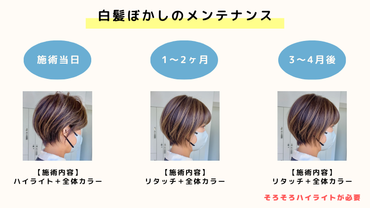 白髪ぼかしハイライト 後悔